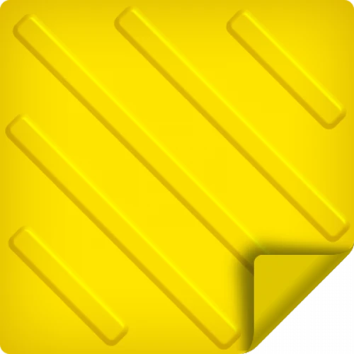 Тактильная плитка из ПВХ 300х300х2 мм, диагонали, самоклеящаяся основа