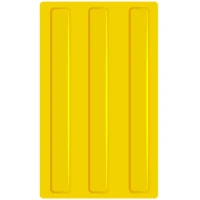 Тактильная плитка из ПУ 180х300х1,2 мм, 3 полосы