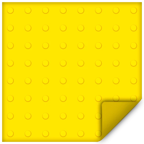 Тактильная плитка из ПУ 500х500х2 мм, линейные конусы, самоклеящаяся основа