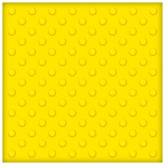 Тактильная плитка из ПВХ 500х500х1,5 мм, шахматные конусы