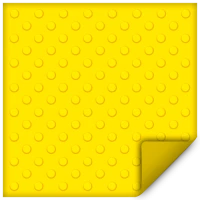 Тактильная плитка из ПУ 500х500х2 мм, линейные конусы, самоклеящаяся основа