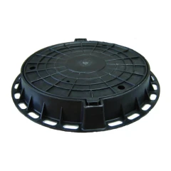 Люк полимерно-песчаный лёгкий d-580 до 3 т, чёрный