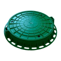 Люк полимерно-песчаный средний d-630 до 9 т, зелёный
