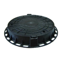 Люк полимерно-песчаный тяжёлый d-630 до 15 т, чёрный