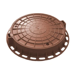 Люк полимерно-песчаный средний d-630 до 9 т, красно-коричневый