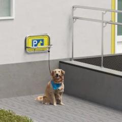 Парковка для собак-проводников настенная, нерж. сталь 300х500х156 мм