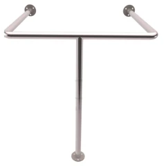 Поручень для раковины 3х опорный крепление стена/пол 550х750х85- мм, нерж.сталь AISI 304