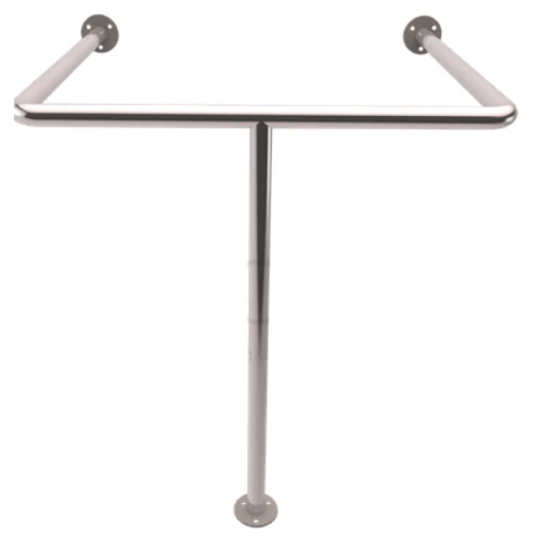 Поручень для раковины 3х опорный крепление стена/пол 550х750х85- мм, нерж.сталь AISI 304