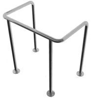 Поручень для раковины напольный 4-х опорный 550х750х850 мм, нерж.сталь AISI 304