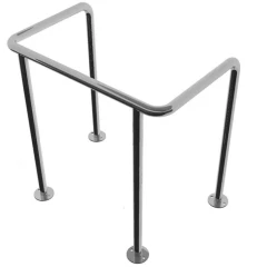 Поручень для раковины напольный 4-х опорный 550х750х850 мм, нерж.сталь AISI 304