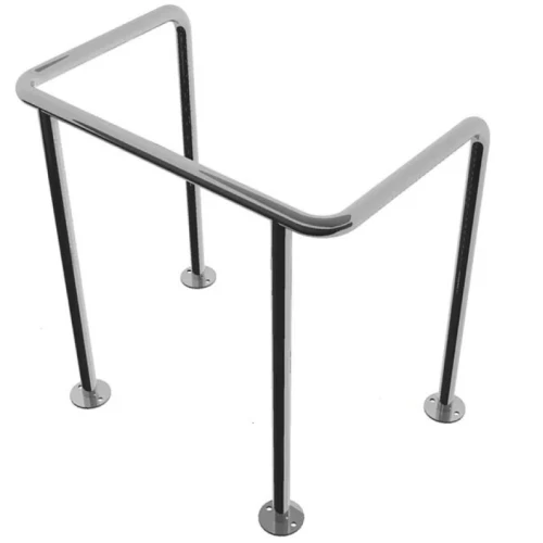 Поручень для раковины напольный 4-х опорный 550х750х850 мм, нерж.сталь AISI 304