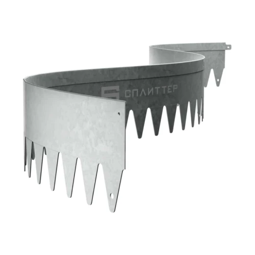 Бордюр Сплиттер DV прямой из оцинкованной стали, длина 1,2 м, высота 200 мм, толщина 3 мм