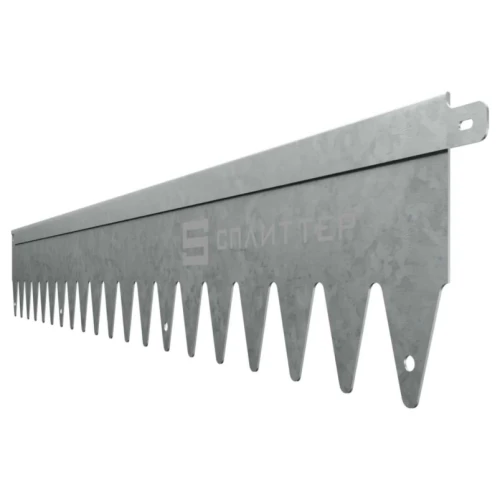 Бордюр Сплиттер DV прямой из оцинкованной стали, длина 1,2 м, высота 150 мм, ширина 3 мм
