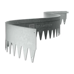 Бордюр Сплиттер DV прямой из оцинкованной стали, длина 1,2 м, высота 150 мм, ширина 3 мм