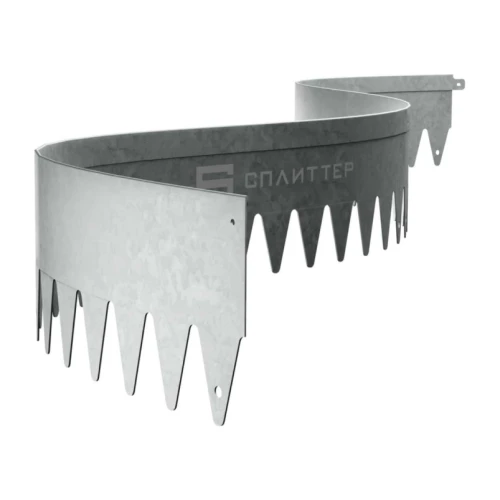 Бордюр Сплиттер DV прямой из оцинкованной стали, длина 1,2 м, высота 150 мм, ширина 3 мм