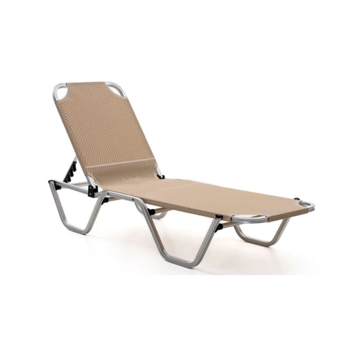 Шезлонг Dias алюминиевый, бежевый