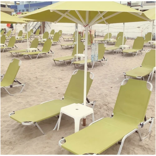 Шезлонг Dias алюминиевый, бежевый