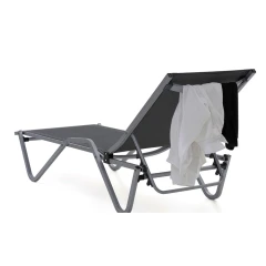 Шезлонг Hera алюминиевый, антрацит