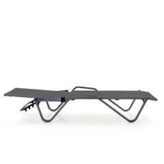 Шезлонг Hera алюминиевый, антрацит