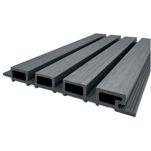 Вертикальная стеновая панель NauticPrime Line ДПК 219х26х3000мм, тёмно-серый