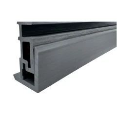 Вертикальная стеновая панель NauticPrime Line ДПК 219х26х3000мм, тёмно-серый