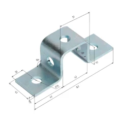 Седельный соединитель профиля HILST, 41х41 мм