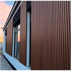 Вертикальная стеновая панель NauticPrime Line ДПК 219х26х4000мм, цвет тик