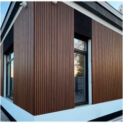 Вертикальная стеновая панель NauticPrime Line ДПК 219х26х4000мм, цвет тик