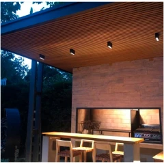 Вертикальная стеновая панель NauticPrime Line ДПК 219х26х4000мм, цвет тик