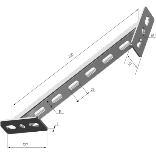 Укосина HILST, 400 мм усиленная