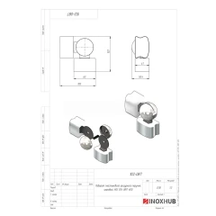 Поворот шаровой для пластикового фигурного поручня, AISI 304, GRIT 600