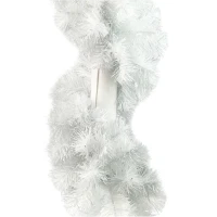 Гирлянда Рождественская-16 белая с блеском