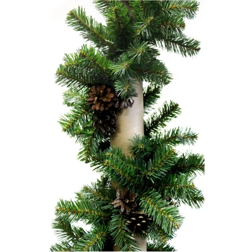 Гирлянда Рождественская-14 270 см тёмно-зелёная с шишками