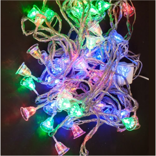 Светодиоды Колокольчики 50 ламп с контроллером и коннектором, многоцветный