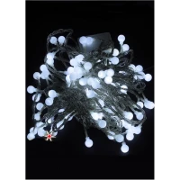 Светодиоды шарики 100 ламп с контроллером, 8 режимов, холодный белый