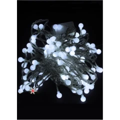 Светодиоды шарики 100 ламп с контроллером, 8 режимов, холодный белый