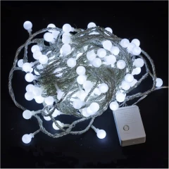 Светодиоды шарики 100 ламп с контроллером, 8 режимов, холодный белый