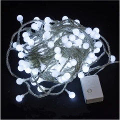 Светодиоды шарики 140 ламп с контроллером, 8 режимов., холодный белый