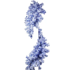 Гирлянда Рождественская-10 белая ПВХ, колокольчики синие