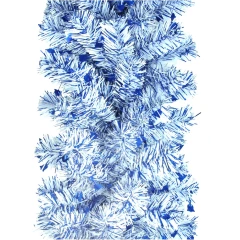 Гирлянда Рождественская-10 белая ПВХ, колокольчики синие