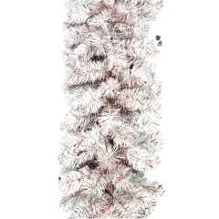 Гирлянда Рождественская-11 белая ПВХ, колокольчики пастельно-розовые