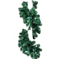 Гирлянда Рождественская-9 зелёная ПВХ, звёзды пастельно-бирюзовые