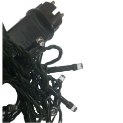 Электрогирлянда Светодиоды (10м+5м провод) 120 лампочек, многоцв.+ мигание белого