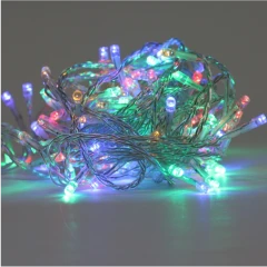 Электрогирлянда Светодиоды уличные (6м+5м провод) 120 лампочек, 8 режимов, хол.белый/многоцветный