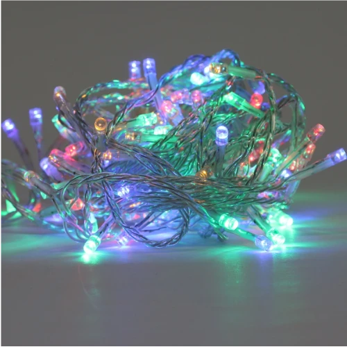 Электрогирлянда Светодиоды уличные (6м+5м провод) 120 лампочек, 8 режимов, хол.белый/многоцветный