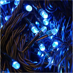 Электрогирлянда Светодиоды 100 лампочек, 8 режимов, голубой свет, б/замены