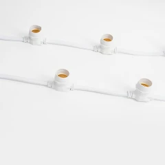 Гирлянда Белт Лайт без лампочек, бухта 50 м, белый провод ПВХ, шаг 20 см, Е27