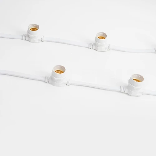 Гирлянда Белт Лайт без лампочек, бухта 50 м, белый провод ПВХ, шаг 20 см, Е27