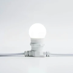 Гирлянда Белт Лайт без лампочек, бухта 50 м, белый провод ПВХ, шаг 20 см, Е27