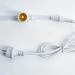 Гирлянда Белт Лайт без лампочек, бухта 50 м, белый провод ПВХ, шаг 20 см, Е27